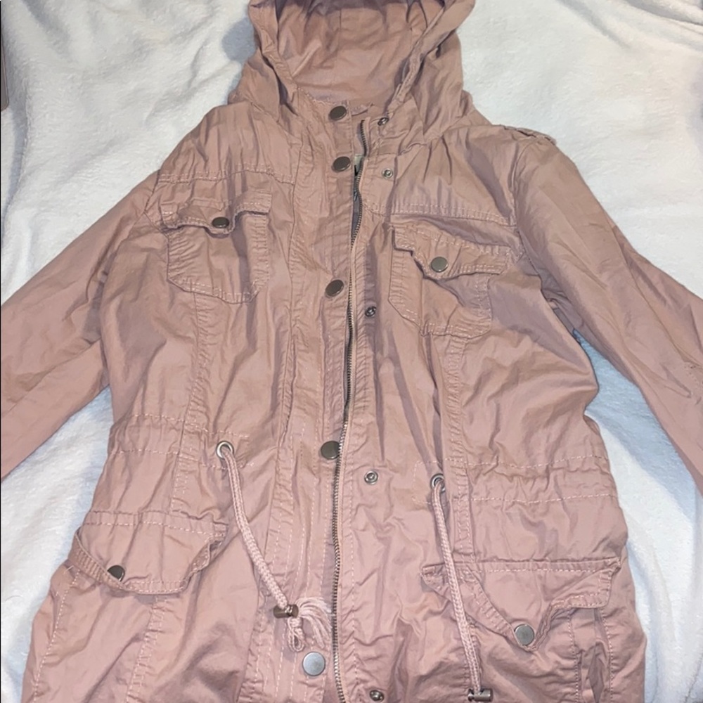 Pink trench coat